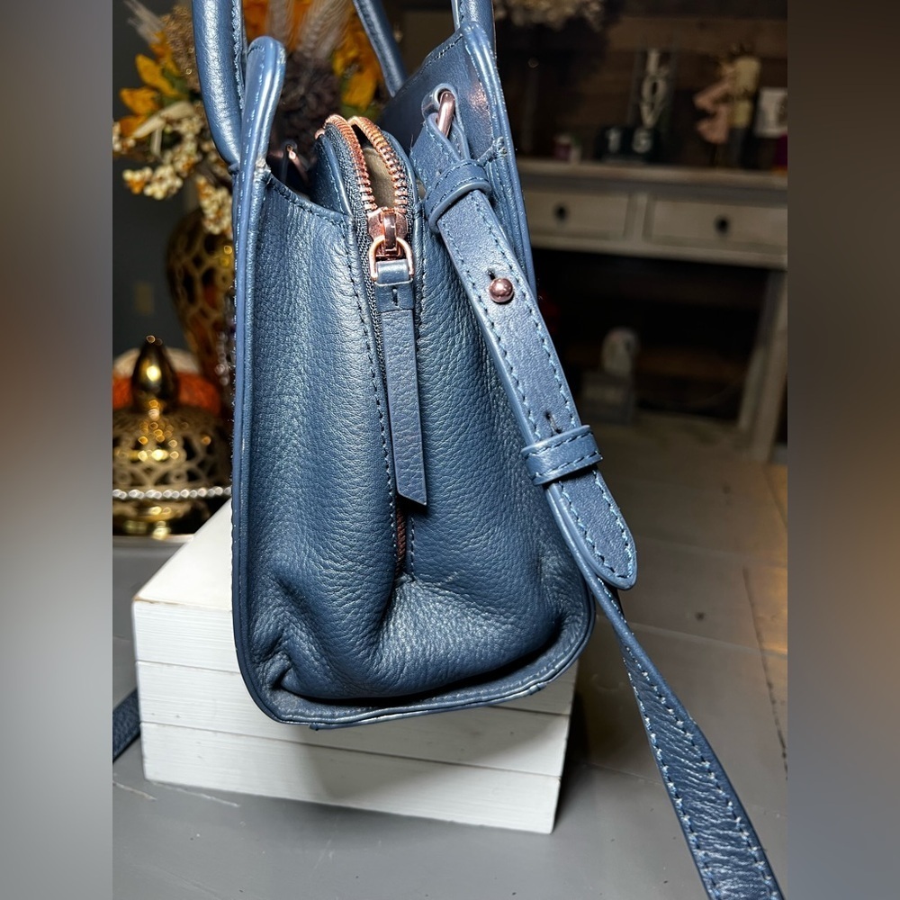 Radley London Navy Blue Leather Handbag - Picture 9 of 16